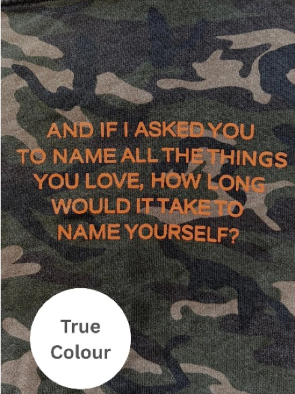 NWT Sabbi Name Yourself Camo Hoodie with Orange Script Logo - Picture 6 of 14